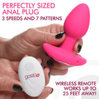 Gossip Pop Rocker 10x Vibrating Silicone Plug - Magenta by Curve Toys from LoveMart Co.