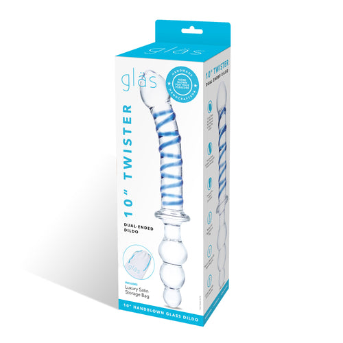 10 Inch Twister Dual-Ended Dildo - /blue by Electric Novelties from LoveMart Co.
