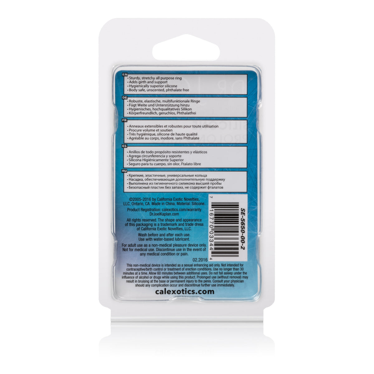 Dr. Joel's Silicone Prolong Ring - Smooth by CalExotics from LoveMart Co.