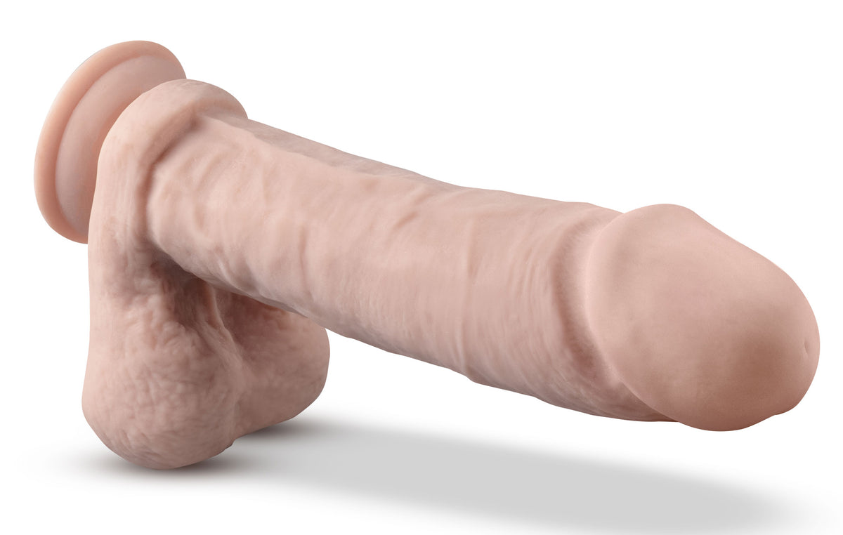 Dr Skin Silicone Dr Beckham 7" Thumping Dildo w/ Remote Vanilla by Blush from LoveMart Co.