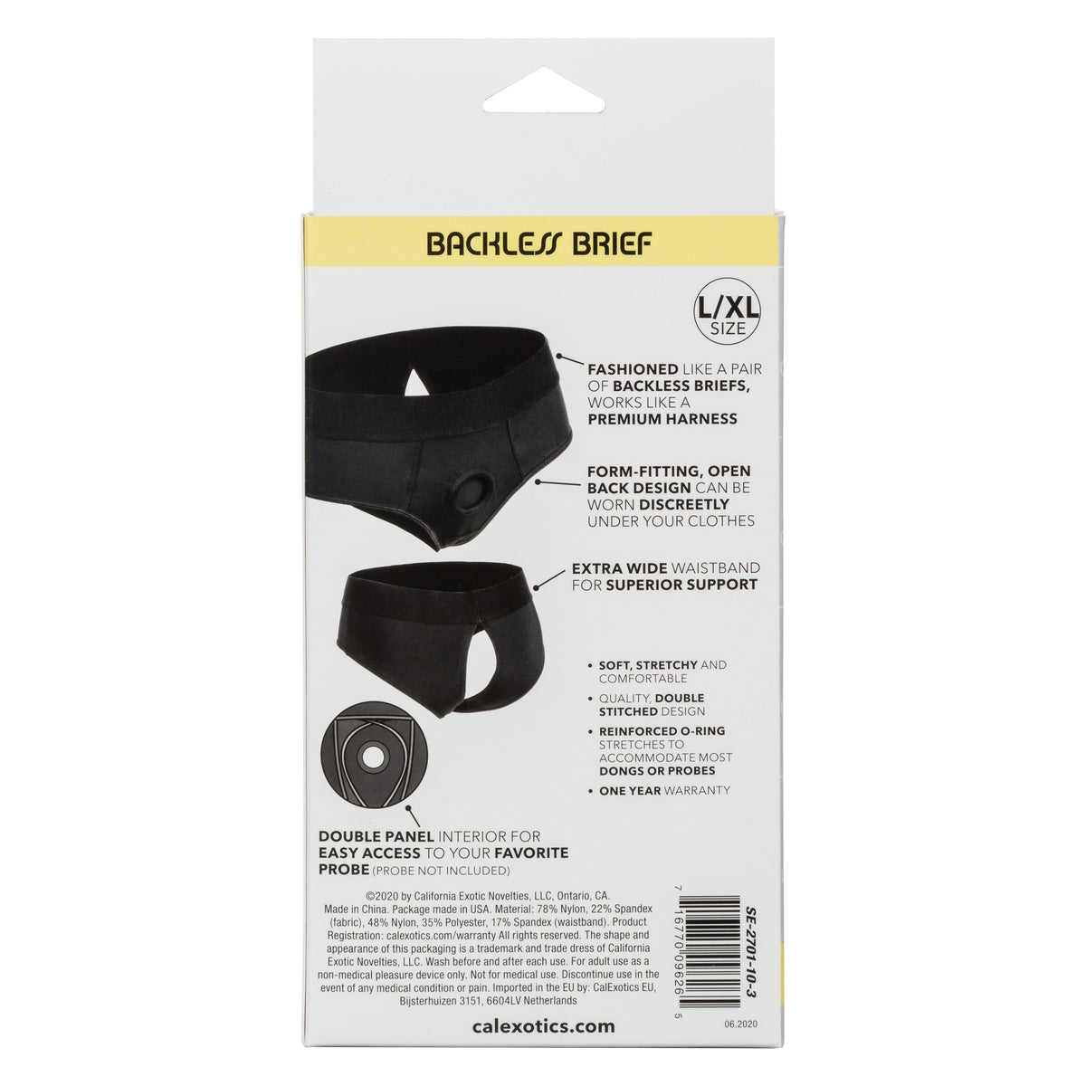 Boundless Backless Brief - L/xl by CalExotics from LoveMart Co.
