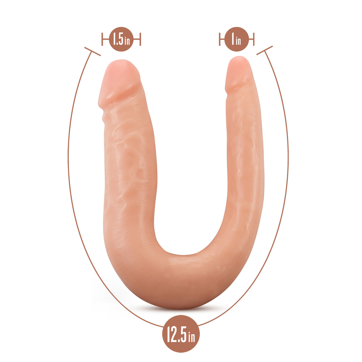 Dr. Skin Silicone - Dr. Double - 12 Inch Double Dong - Vanilla by Blush from LoveMart Co.