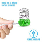 Play With Me Pleaser Rechargeable C-Ring Neon by Blush from LoveMart Co.