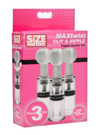 Max Twist Clit and Nipple Triple Sucker Set by XR Brands from LoveMart Co.