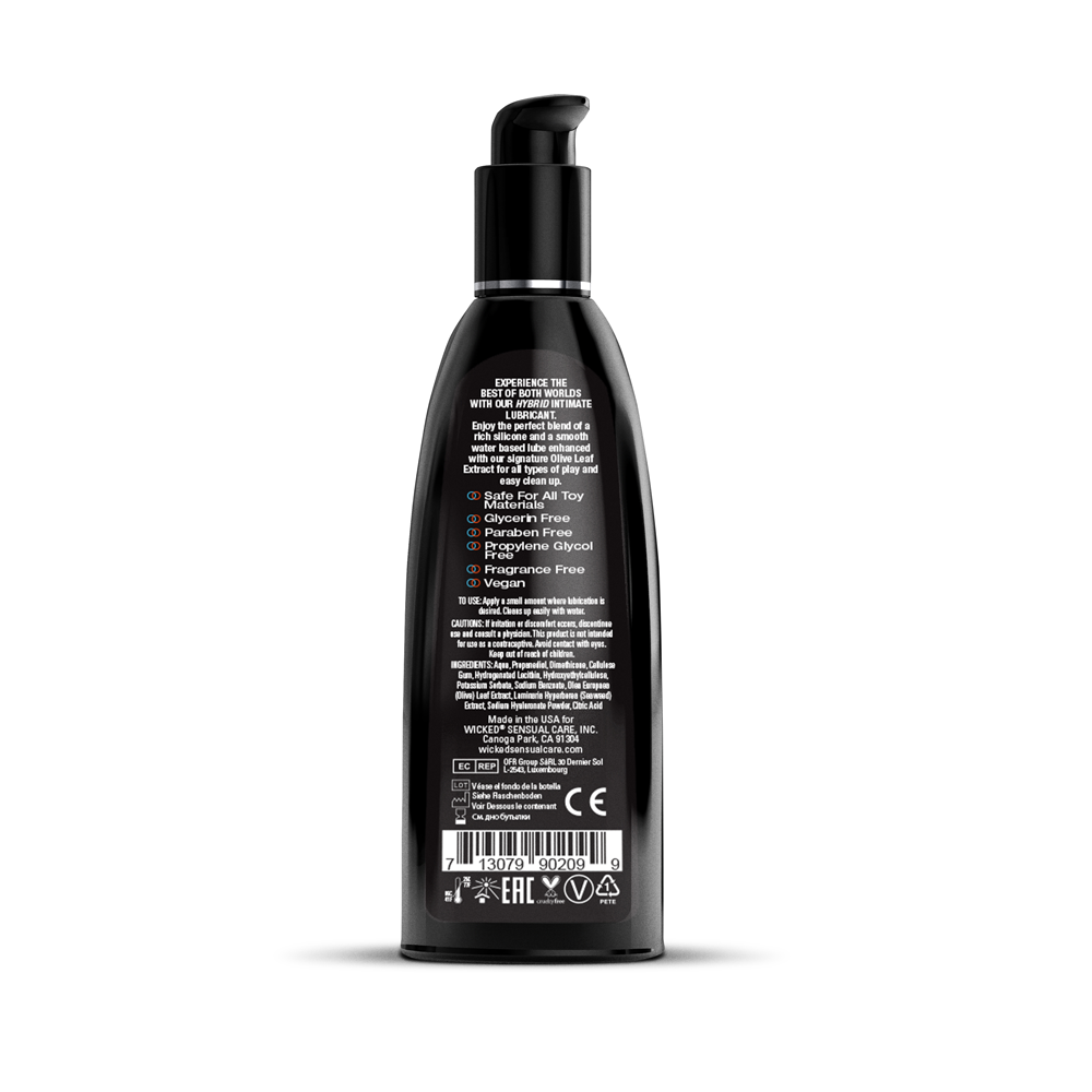 Hybrid Water and Silicone Blended Lubricant - 8 Fl. Oz. by Wicked Sensual Care from LoveMart Co.