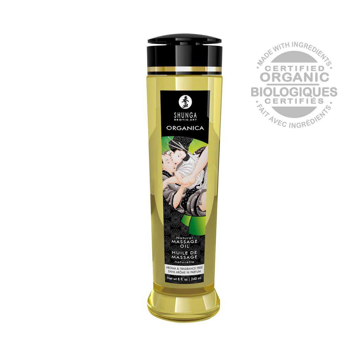 Organica Massage Oils - Naturelle - 8 Fl. Oz. by Shunga from LoveMart Co.