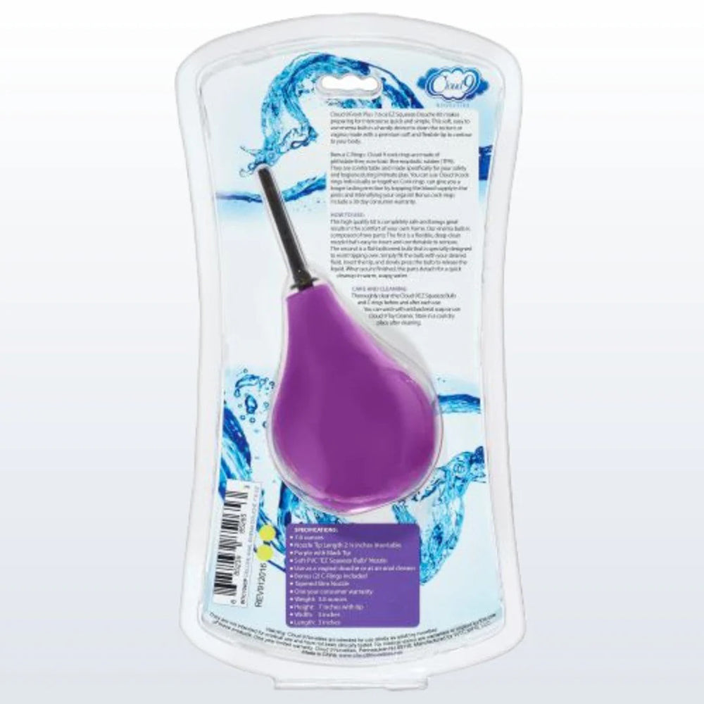 Cloud 9 Fresh & Anal Soft Tip Enema Douche 7.6oz w/ Ez Squeeze Bulb by Cloud 9 Novelties from LoveMart Co.