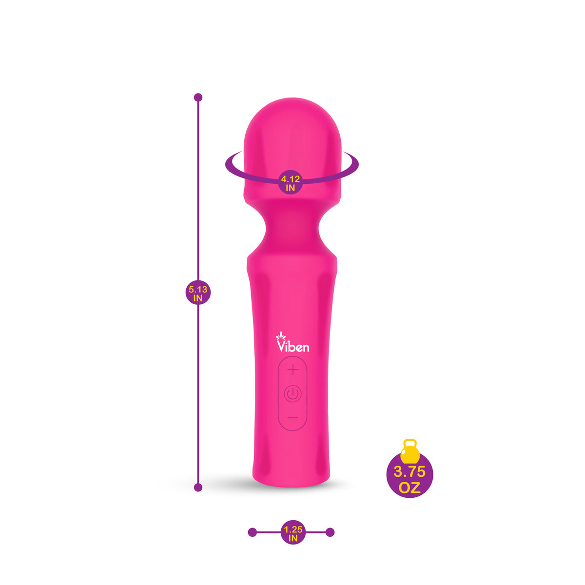 Mighty Muse Mini Massager - Hot by Viben from LoveMart Co.