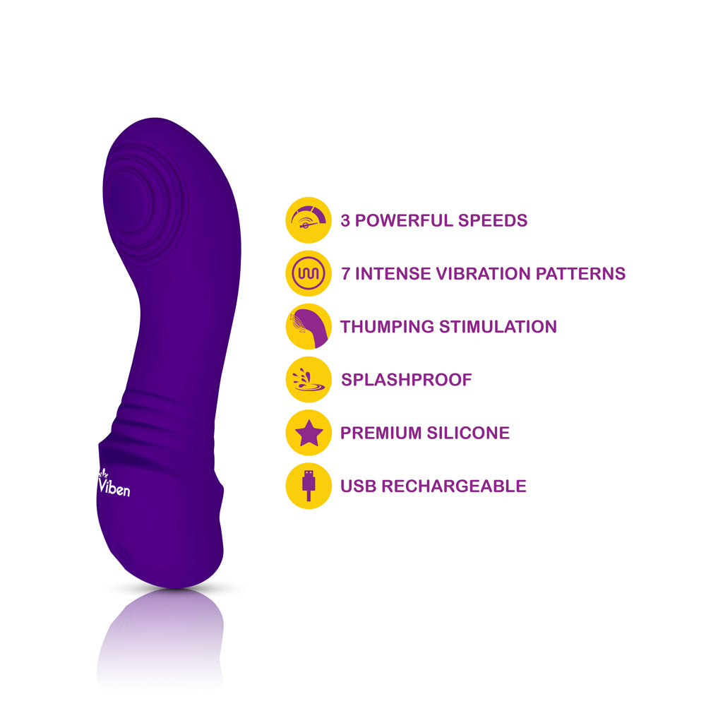Sebela Mini Thumping G-Spot Vibe - Violet by Viben from LoveMart Co.