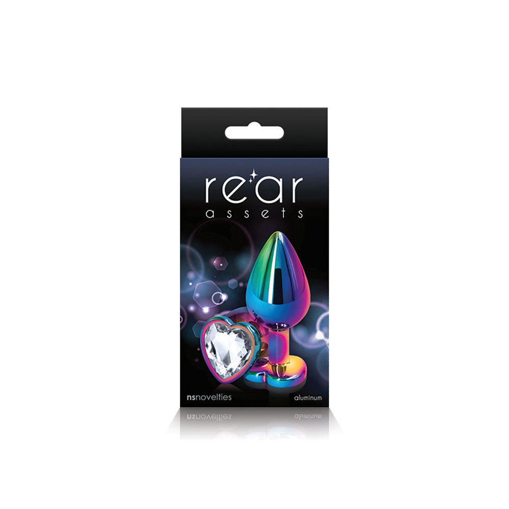 Rear Assets - Multicolor Heart - Medium - Clear by nsnovelties from LoveMart Co.
