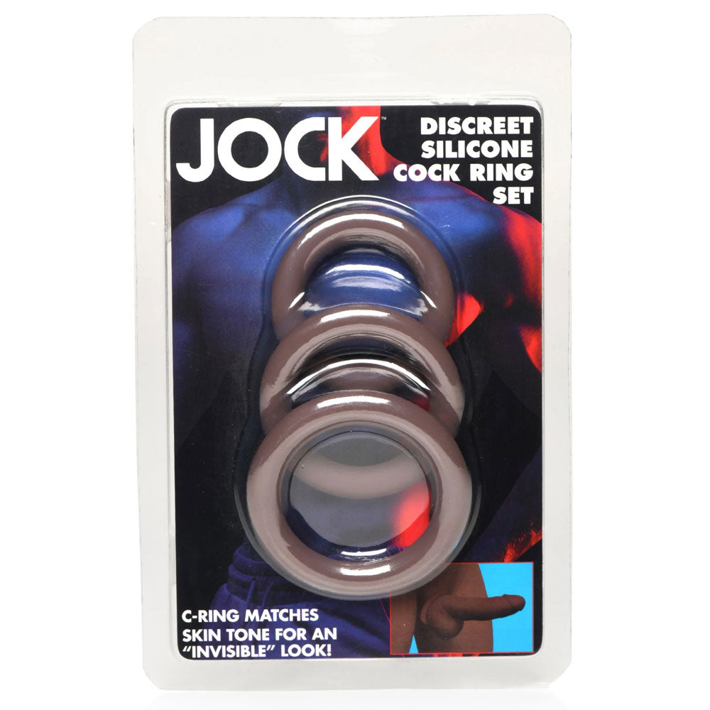 Jock Silicone Cock Ring Set in - Dark by Curve Toys from LoveMart Co.