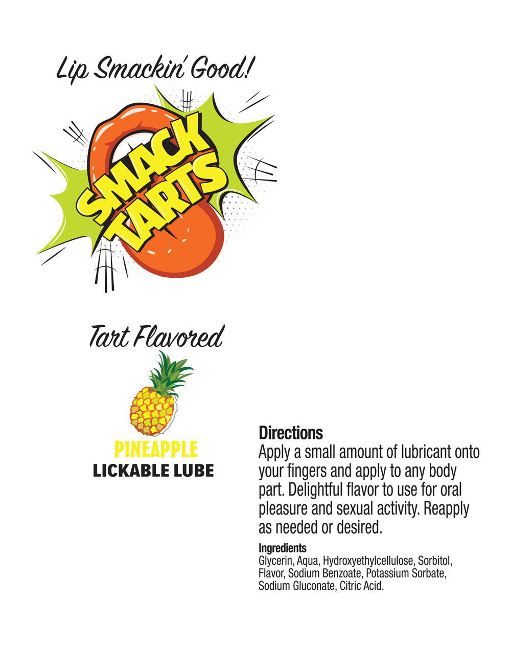 Smack Tarts 2oz Lickable Flavored Lubricant - Pineapple by Little Genie from LoveMart Co.