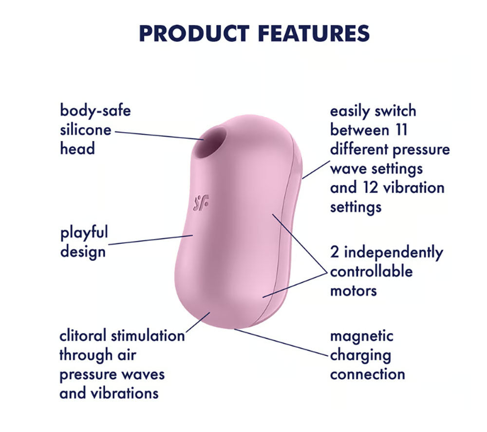 Satisfyer Cotton Candy - Air Pulse Stimulator Plus Vibrator by Satisfyer from LoveMart Co.