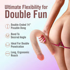 Dr. Skin Plus - 14 Posable Double Dong by Blush from LoveMart Co.