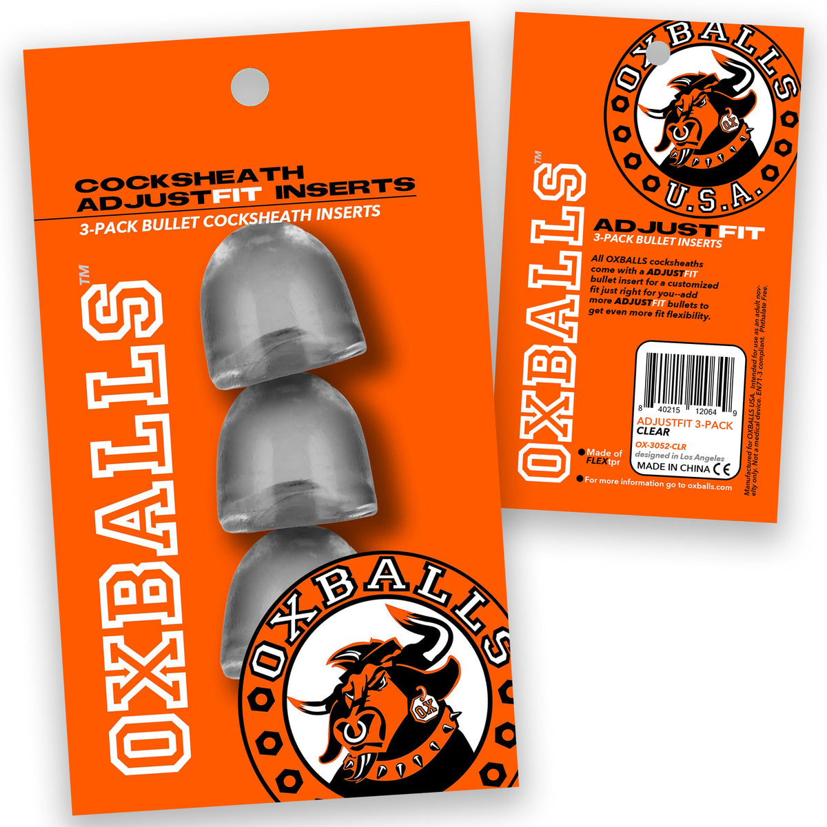 Cocksheath Adjustfit 3 Pack Bullet Inserts by Oxballs from LoveMart Co.
