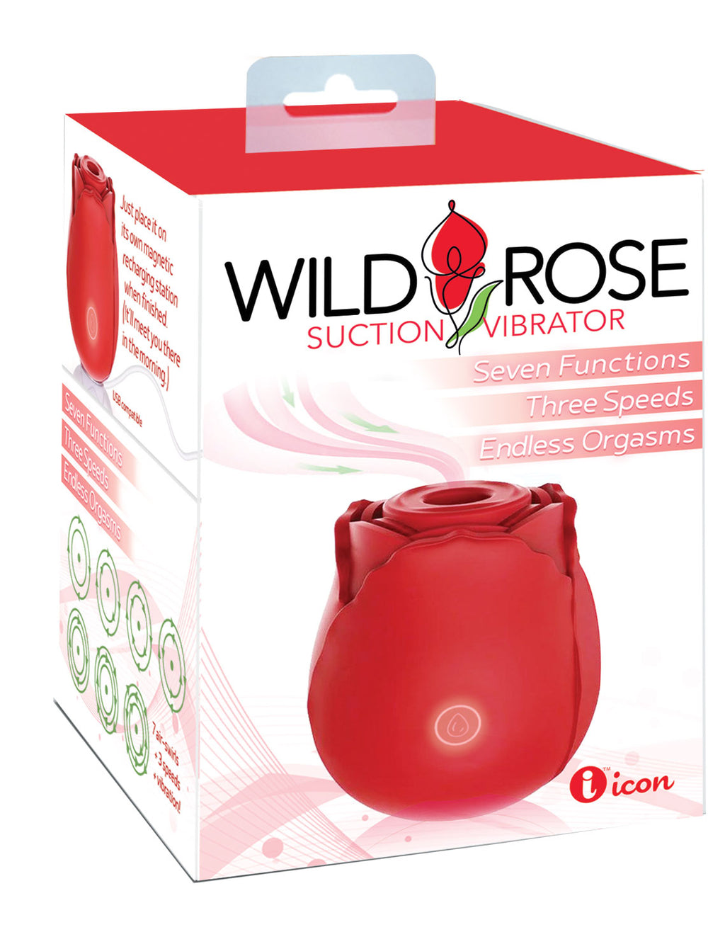 Wild Rose Suction Vibrator by Icon Brands from LoveMart Co.