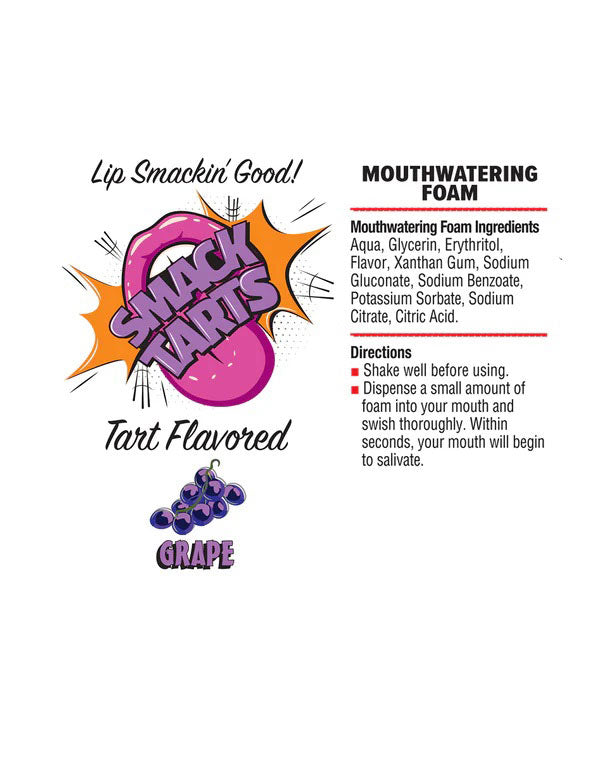 Smack Tarts Mouthwatering Foam 2.7oz - Sour Grape by Little Genie from LoveMart Co.