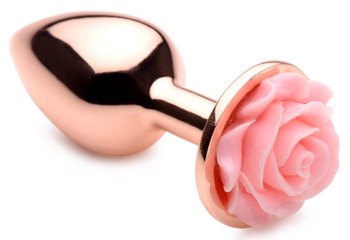 Pink Rose Anal Plug - Small by XR Brands from LoveMart Co.