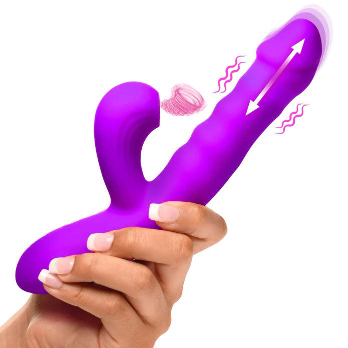Thrusting and Sucking Rabbit Vibrator by XR Brands from LoveMart Co.