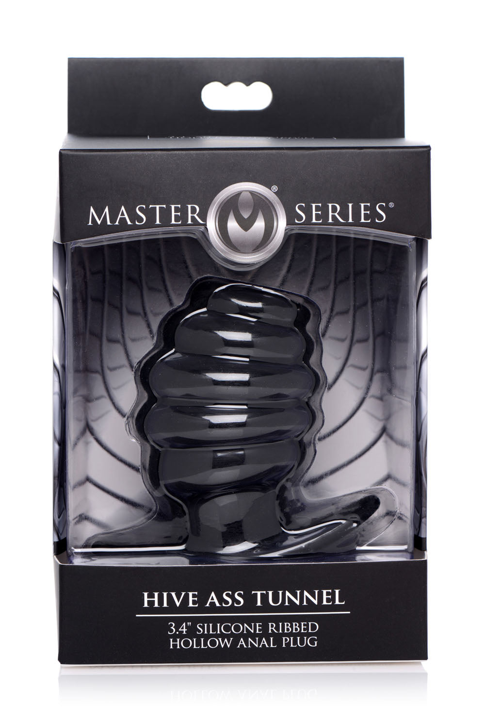 Hive Ass Tunnel Silicone Ribbed Hollow Anal Plug - Medium by XR Brands from LoveMart Co.