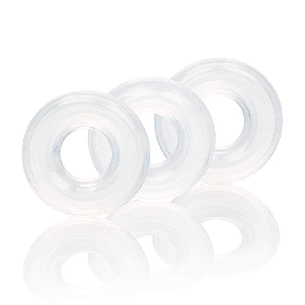 Set of 3 Silicone Stacker Rings by CalExotics from LoveMart Co.