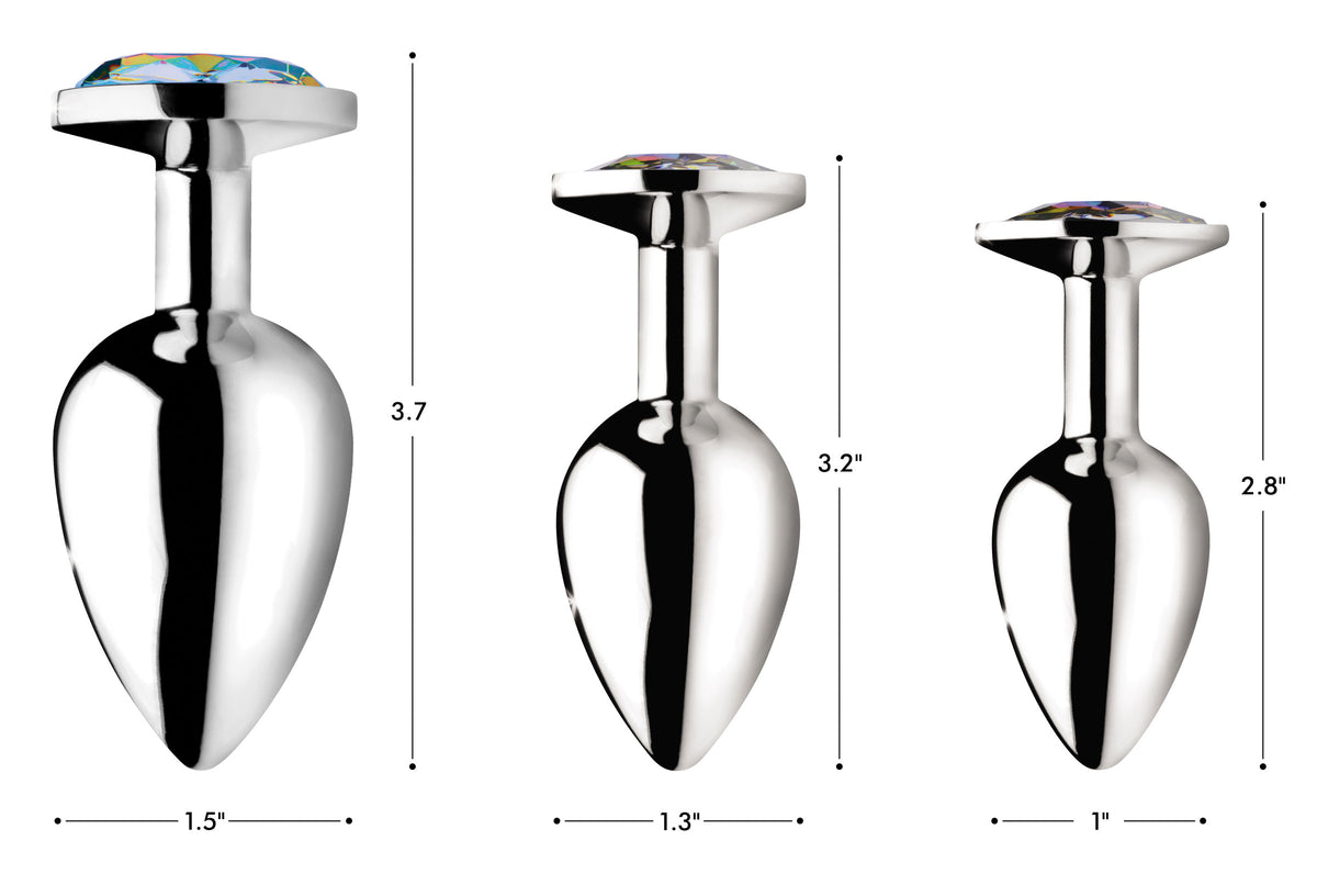 Rainbow Prism Gem Anal Plug - Small by XR Brands from LoveMart Co.