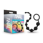 Anal Adventures - Silicone 10 Anal Beads - Black by Blush from LoveMart Co.