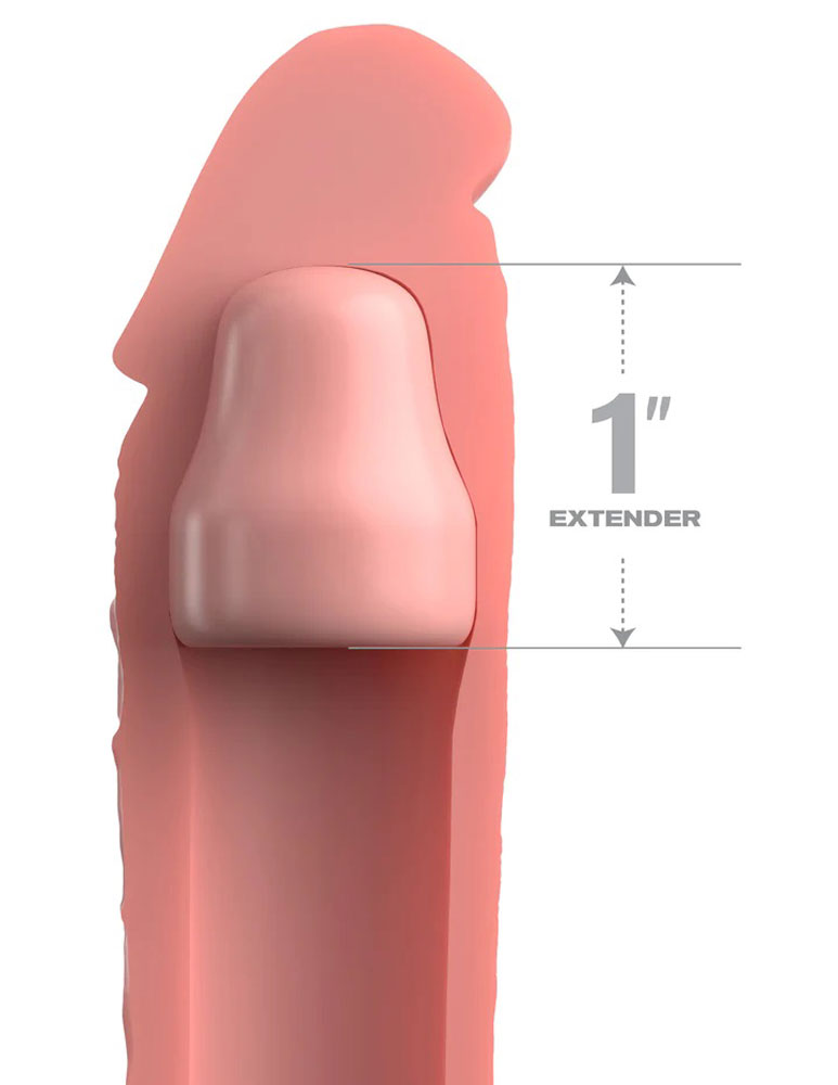 Fantasy X-Tensions Elite 7 Inch Sleeve With 1 Inch Plug - Light by Pipedream from LoveMart Co.