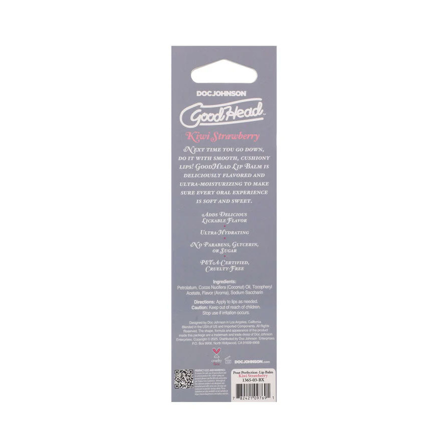 Goodhead - Pout Perfection - Lip Balm - Kiwi Strawberry - 0.50oz by Doc Johnson from LoveMart Co.