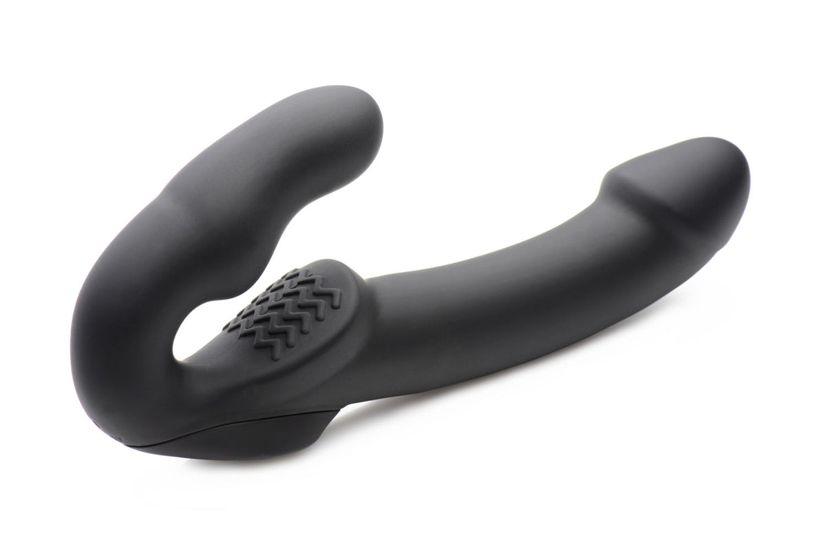 Evoke Rechargeable Vibrating Silicone Strapless Strap on by XR Brands from LoveMart Co.