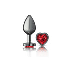 Deep Heart Gem Gunmetal Metal Plug - Md by Viben from LoveMart Co.