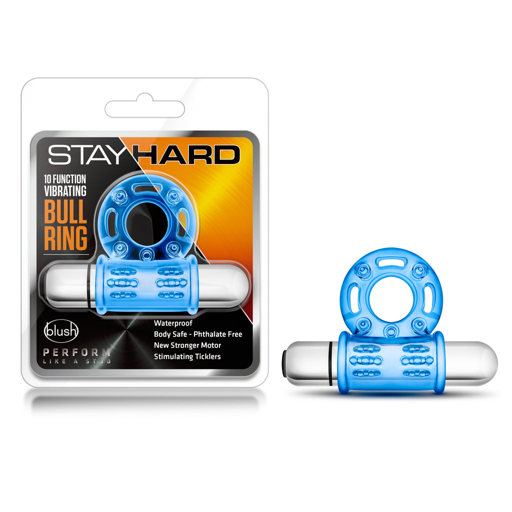 Stay Hard 10 Function Vibrating Bull Ring by Blush from LoveMart Co.