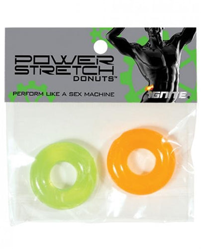 Power Stretch Donuts - 2 Pack - Orange and Green by SI Novelties from LoveMart Co.