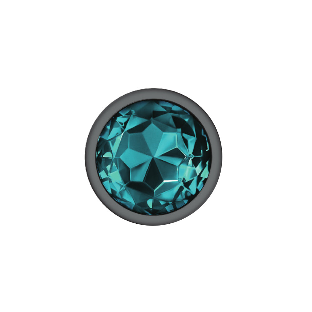 Teal Round Gem Metal Plug - Lg by Viben from LoveMart Co.