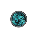Teal Round Gem Metal Plug - Lg by Viben from LoveMart Co.