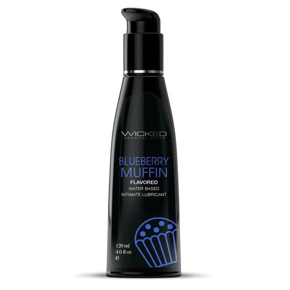 Blueberry Muffin Flavored Water Based Intimate Lubricant - 4 Fl. Oz. by Wicked Sensual Care from LoveMart Co.