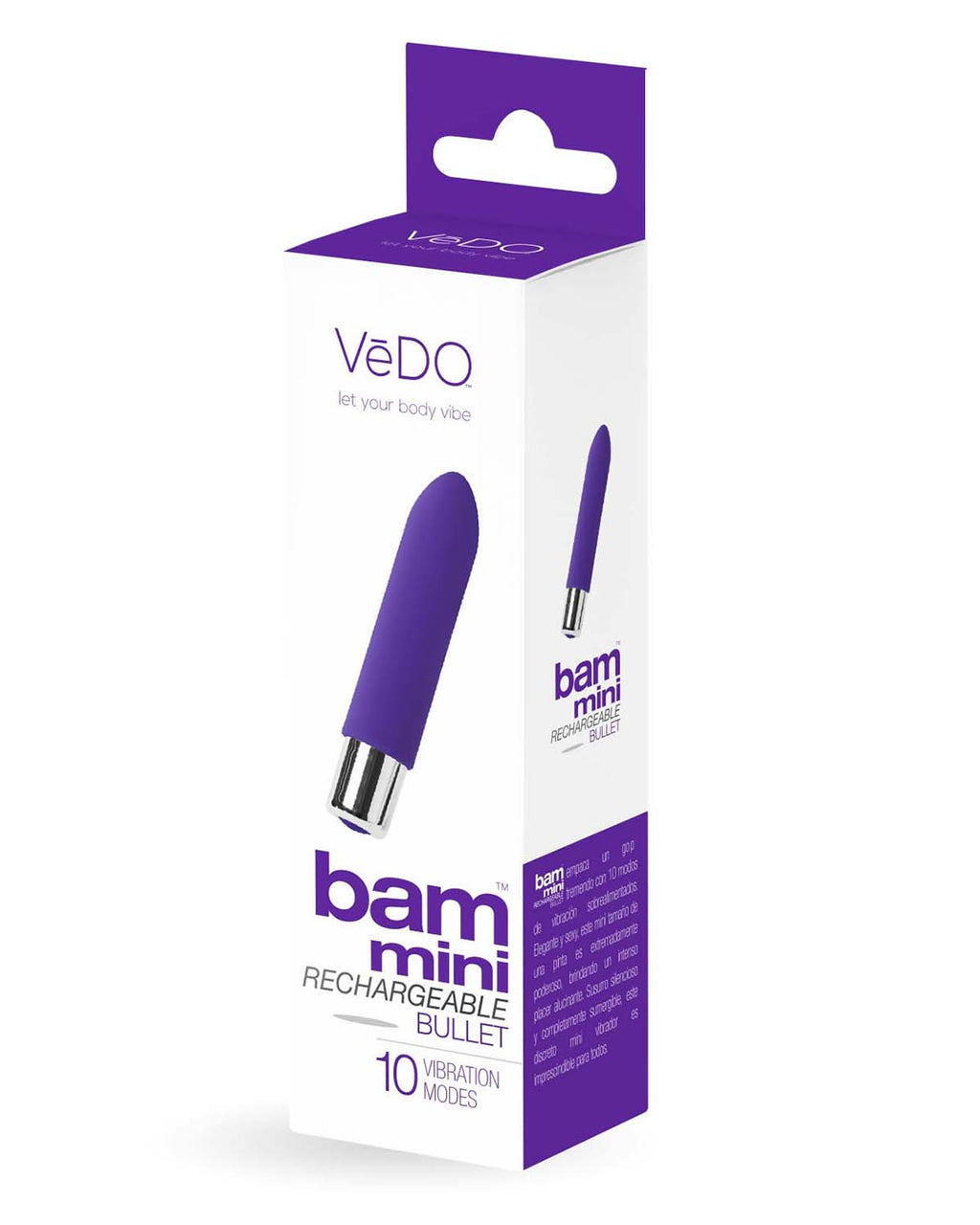 Bam Mini Rechargeable Bullet Vibe - Indigo by VeDO from LoveMart Co.