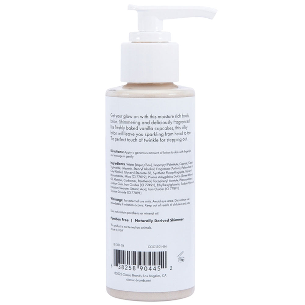 Glow Vanilla Cupcake Shimmer Lotion 4 Oz by Classic Brands from LoveMart Co.