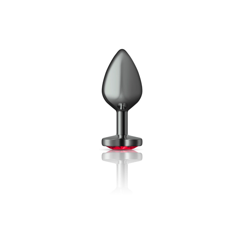 Deep Heart Gem Gunmetal Metal Plug - Md by Viben from LoveMart Co.