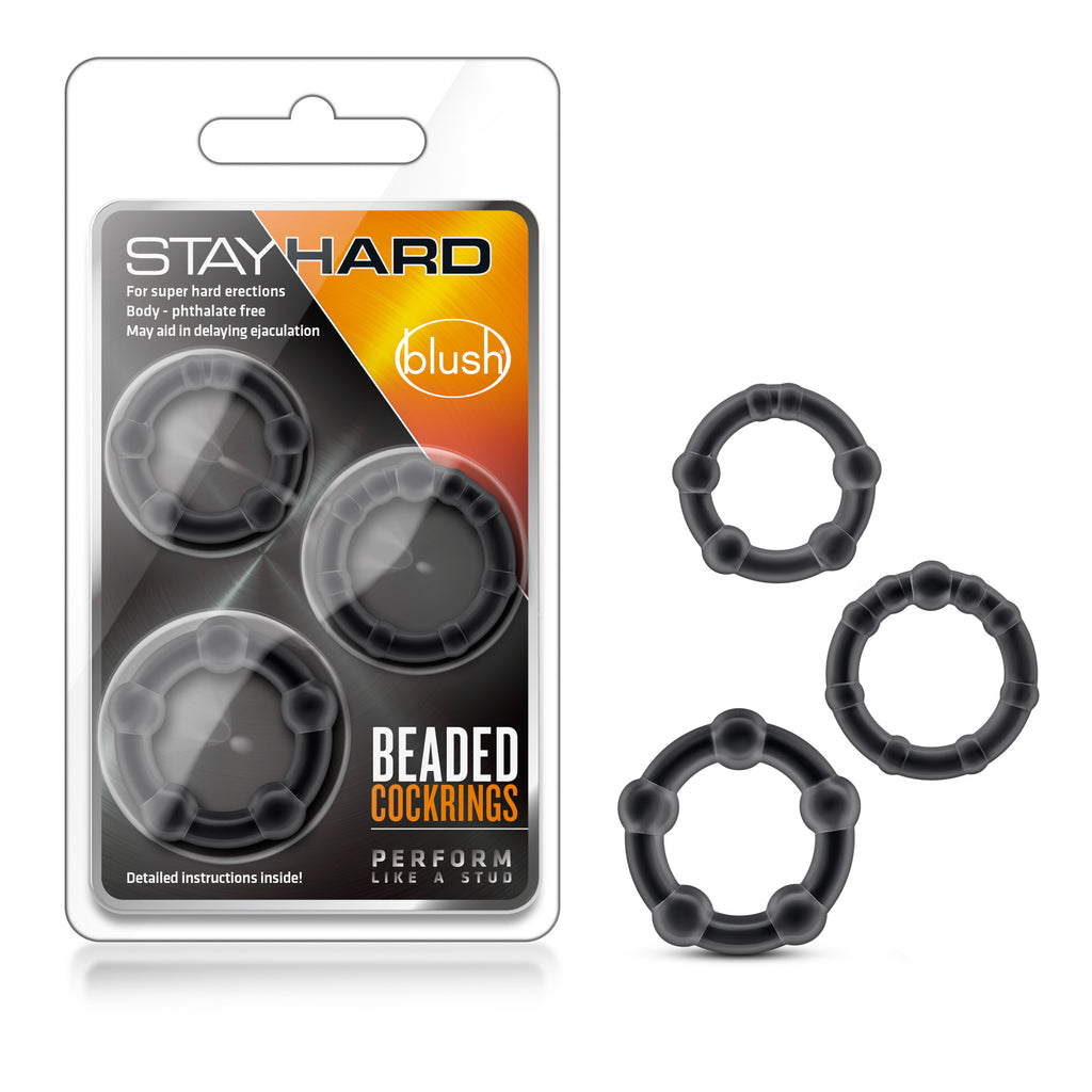 Stay Hard - Beaded Cock Rings - 3 Pack by Blush from LoveMart Co.