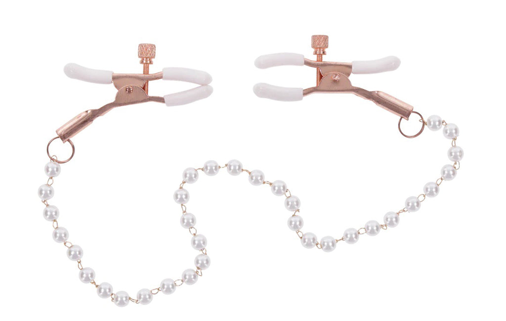 Peaches N Creame Pearl Nipple Clamps by Sportsheets from LoveMart Co.