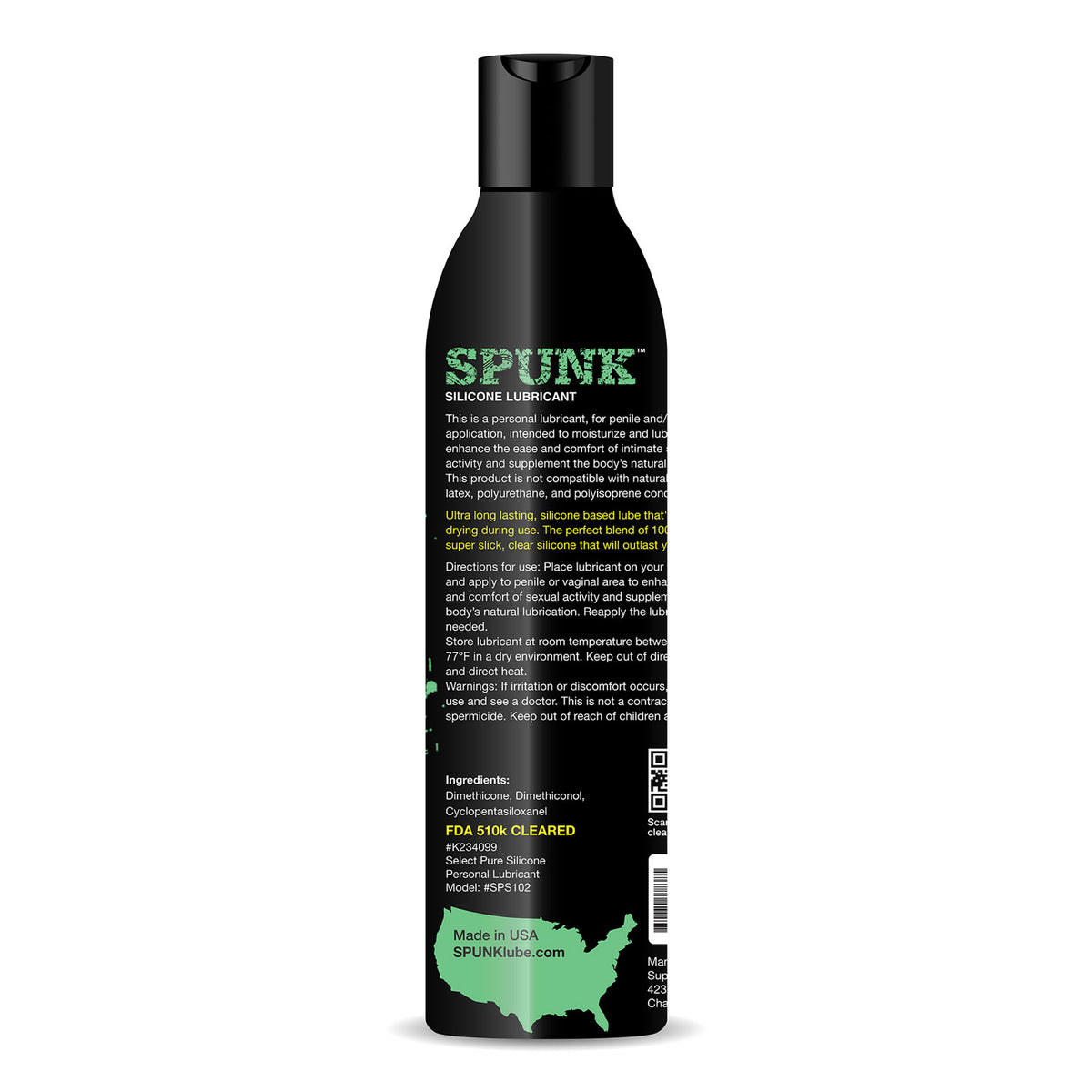 Spunk Lube Pure Silicone Cap 4 Fl Oz by Spunk Lube from LoveMart Co.