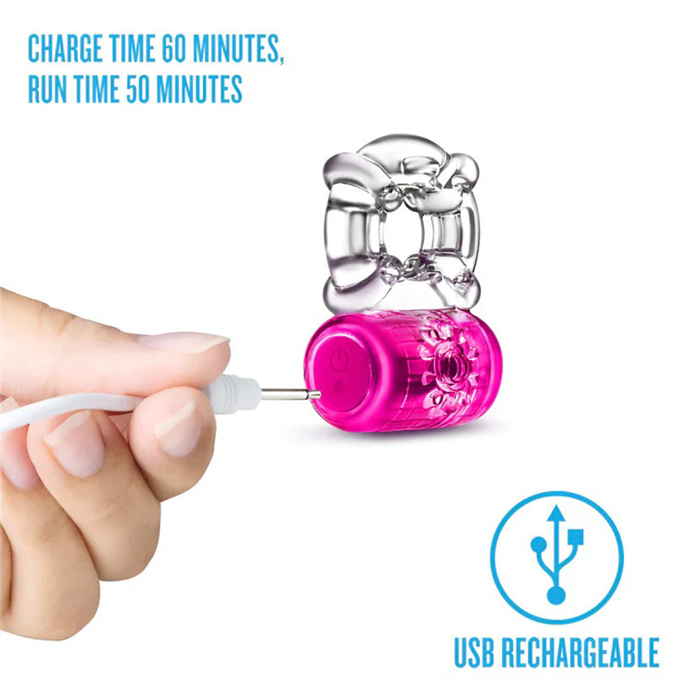 Play With Me Pleaser Rechargeable C-Ring by Blush from LoveMart Co.