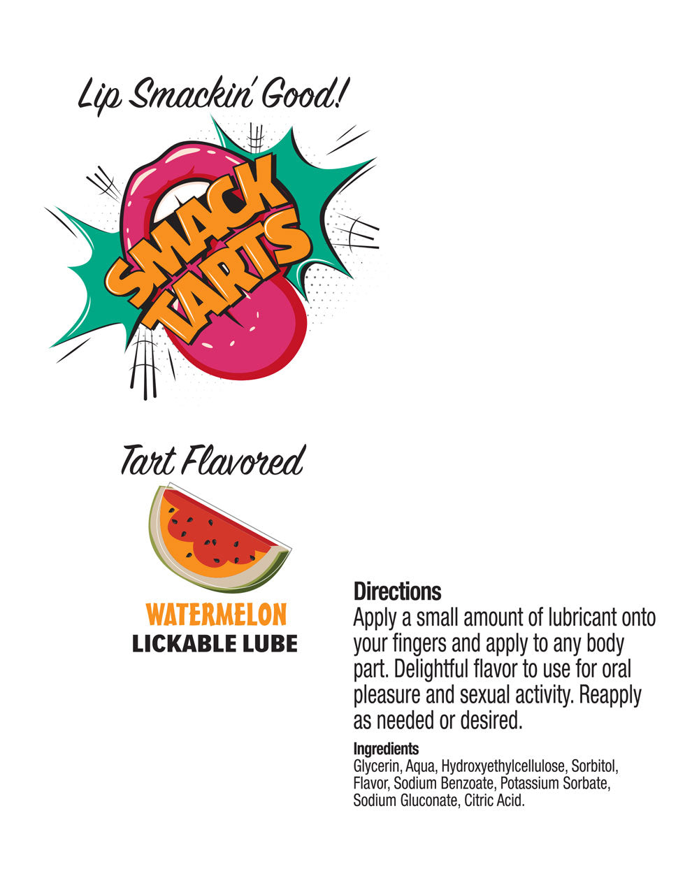 Smack Tarts 2oz Lickable Flavored Lubricant - Watermelon by Little Genie from LoveMart Co.