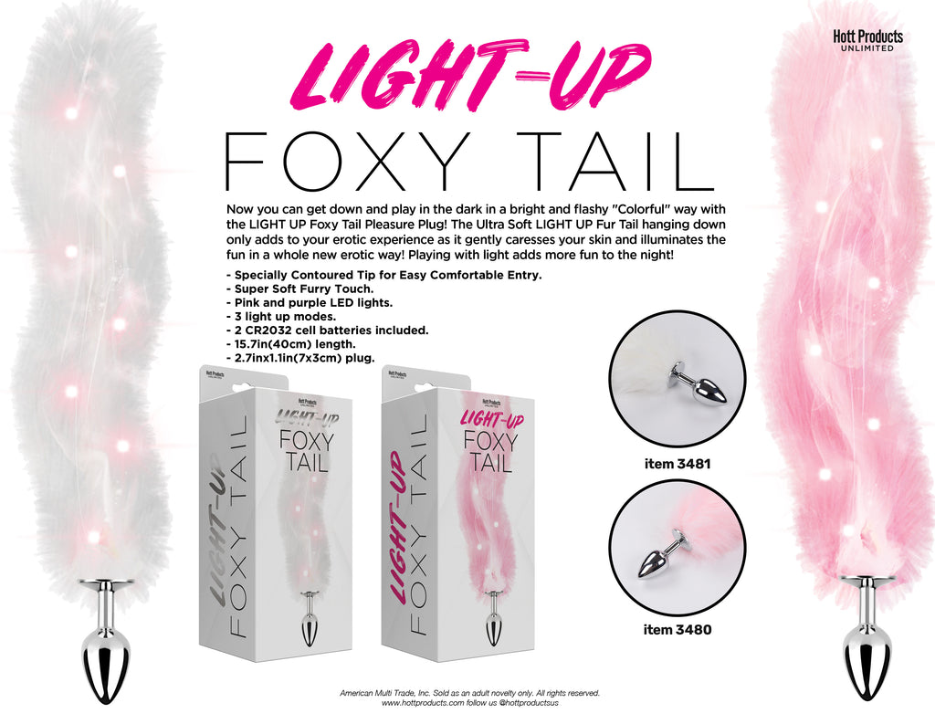 Foxy Tail - Light Up Faux Fur Butt Plug - Plug by Hott Products from LoveMart Co.