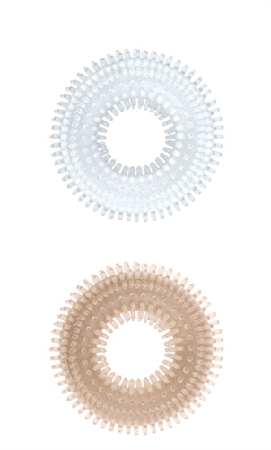 Mack Tuff Ribbed Cock Rings-Clear and Smoke by Nasstoys from LoveMart Co.