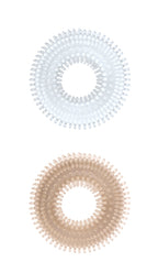 Mack Tuff Ribbed Cock Rings-Clear and Smoke by Nasstoys from LoveMart Co.