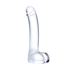 7 Inch Realistic Curved Glass G-Spot Dildo by Electric Novelties from LoveMart Co.