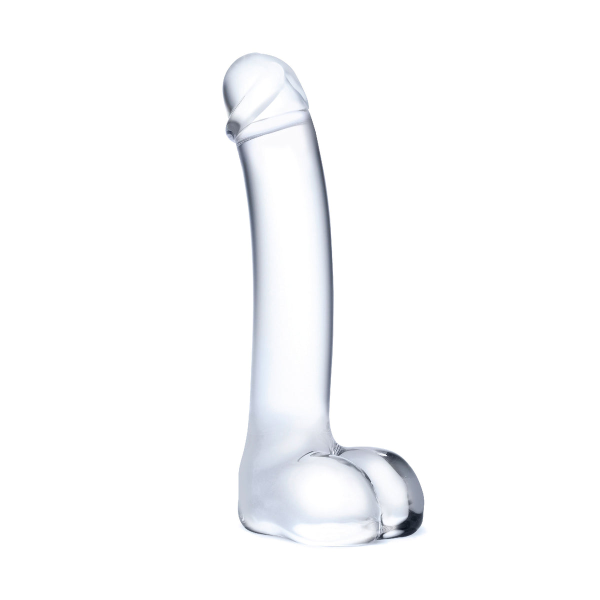 7 Inch Realistic Curved Glass G-Spot Dildo by Electric Novelties from LoveMart Co.