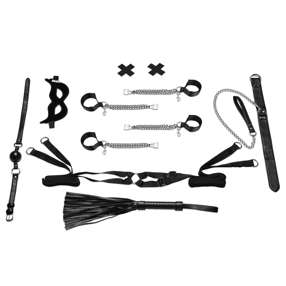 Master-Slave Domination Chain-Me-Up 6pc Bedspreaders Set by Last Lixxx from LoveMart Co.